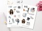 Preview: Mädchen Wochenende Sticker Set